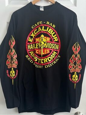 Harley-Davidson Excalibur Amsterdam Red Light District Long Sleeve Size XL